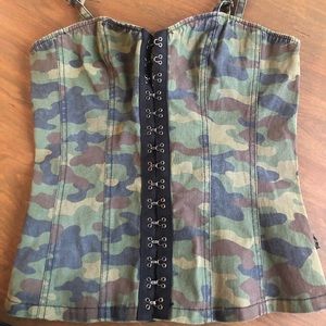 Womens Camouflage Corset